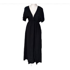 Hard Tail Forever Navy Blue V-Neck Maxi Dress Womens Size XS